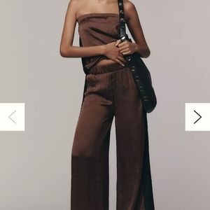 Anthropologie Chocolate Brown Wide leg Pants